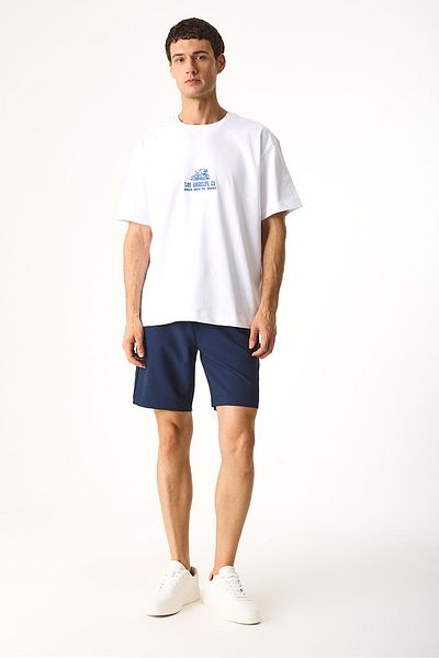 VENA Los Angeles Embroidered 100% Cotton T-Shirt