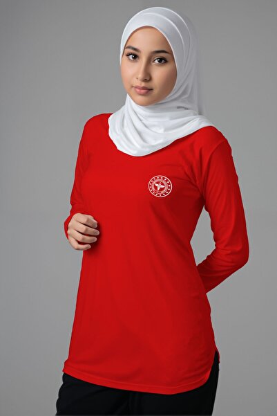 Pratik Medikal تي شيرت أحمر 112 للعناية الصحية في حالات الطوارئ مقاس طويل