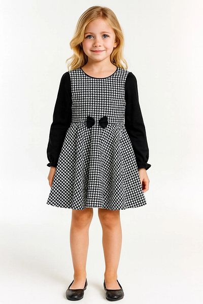 My Hanne Plaid Patterned Girl's Gilet Dress 20456