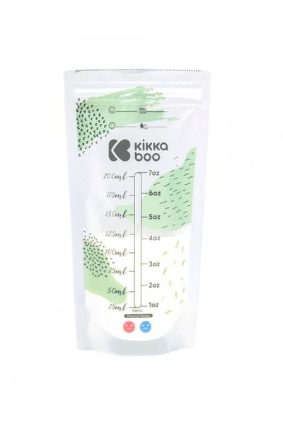 Kikka Boo Set of 25 KikkaBoo temperature sensor bags for storing breast milk ...