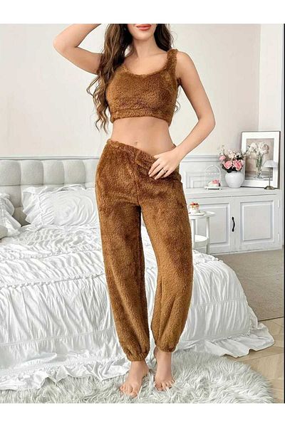 Es Sport Women's Plush Singlet and Tracksuit Set