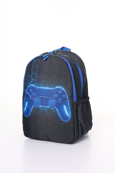 D'VERS Gamepad Patterned 3-Piece School Bag Set