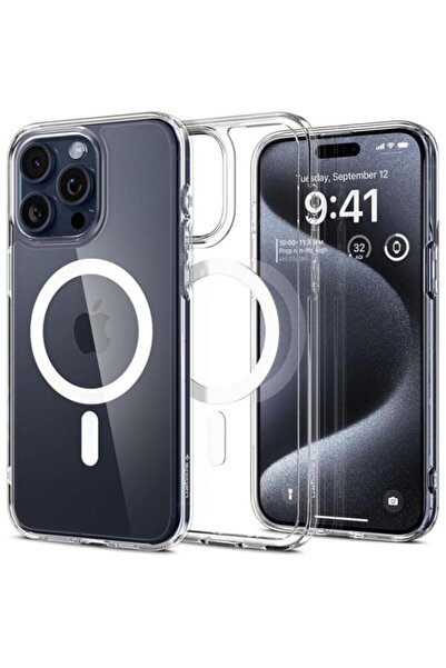 Spigen Husa MagSafe pentru Apple iPhone 15 Pro, Spigen, Ultra Hybrid, Alba