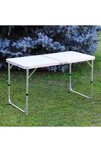 divendi-ro Folding aluminum table with MDF top for picnic size 120 x 60 cm