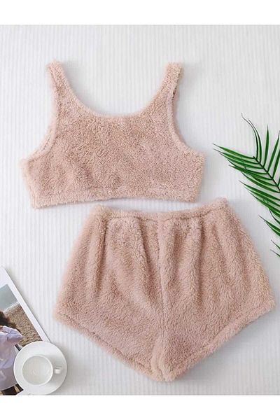 Es Sport Women's Plush Tank Top and Shorts Set