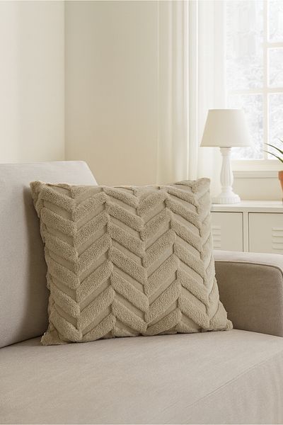 HOMİNG Beige Throw Pillow Cover 45X45 cm 242170