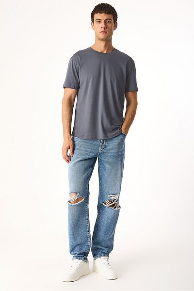 VENA Walker Crew Neck Slim Fit 100% Cotton T-Shirt