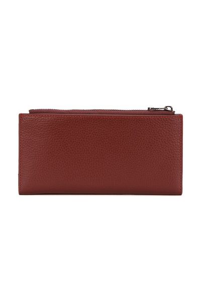 Newish Men's Burgundy Genuine Leather Handheld Portfolio Phone Holder Card Holder and Wallet