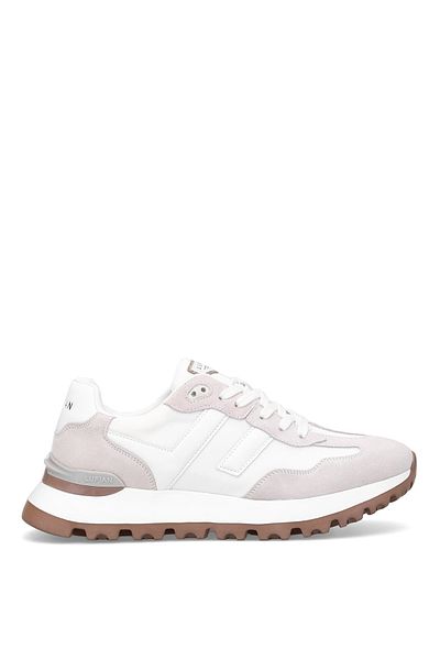 Lufian 111230264 Arthur Men's Genuine Leather Classic Sneaker Stone