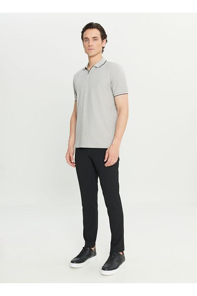 ALTINYILDIZ CLASSICS Altınyıldız Classics Jacquard Gray Men's Polo T-Shirt ACE091252126_GRAY
