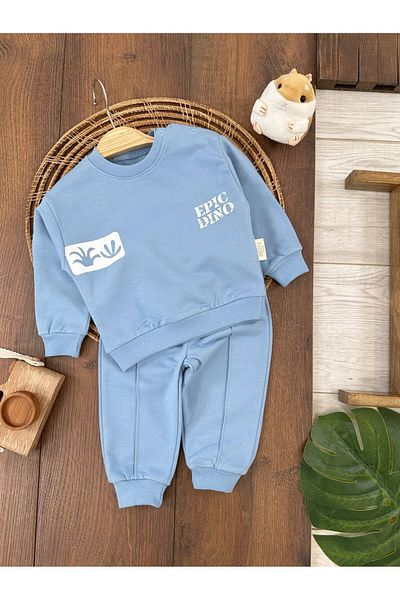Kids Kingdom Cotton Seasonal 2-Piece Baby Boy Set with Snap Fasteners on the Shoulder