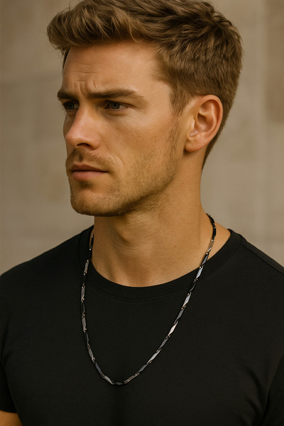 nss sky rock قلادة سلسلة رجالية من الفولاذ مقاس 2 مم × 10 مم × 55 سم من موديل...