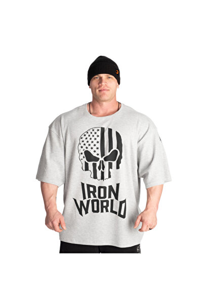 GASP Thermal Skull Tee Grey Melange