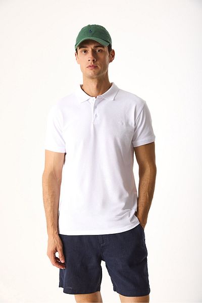 VENA Martin Slim Fit Polo Collar Pique T-Shirt