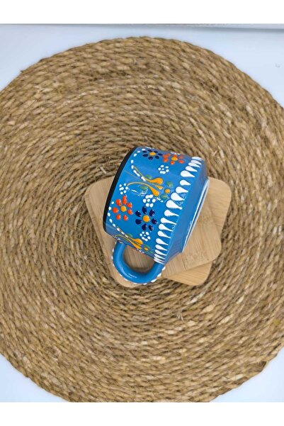 3DreaMaker 2 Pieces Handmade Ceramic Mug with Embossed Pattern