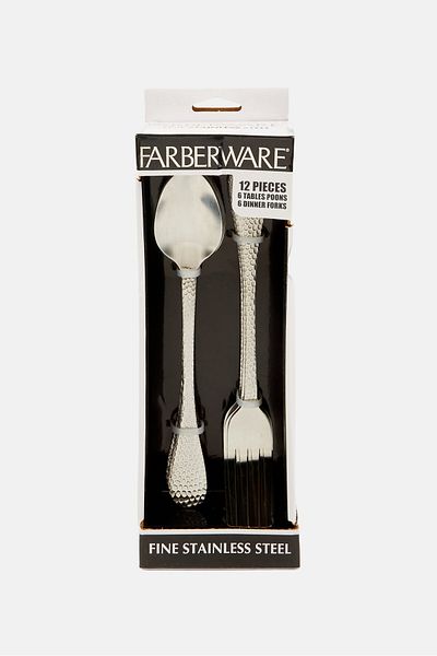Farberware 12 Pieces Set 6 Pieces Spoon And 6 Pieces Forks, Silver