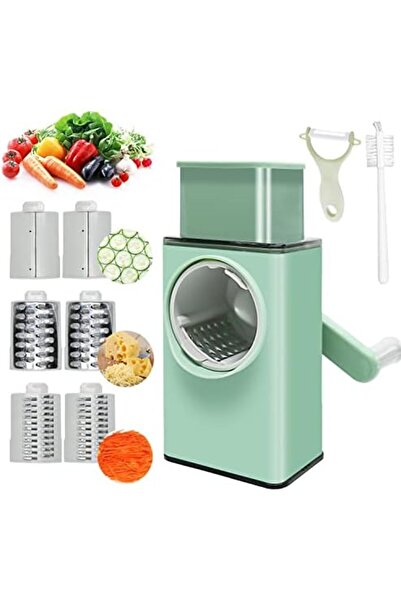 Generic cleaningtool Rotary Cheese Grater, Upgraded Cheese Shredder with Handle, 3 in 1 Vegetable Cutter
