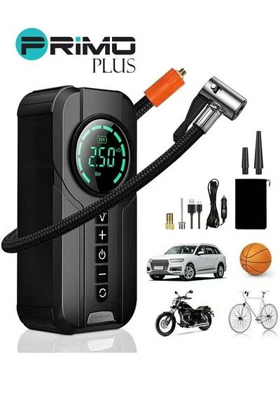 Primo Plus Portable Battery Car Starter with Air Compressor 6000mAh PR605