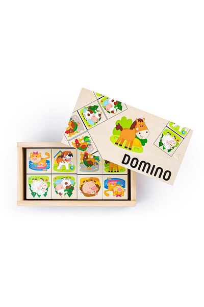 Woodyland Wooden toy - Farm animal Domino