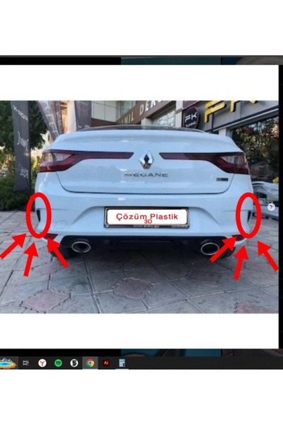 çözüm plastik Megane 4 arka tampon bakaliti sağ-sol takım