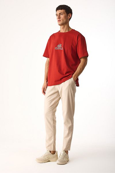 VENA Los Angeles Embroidered 100% Cotton T-Shirt