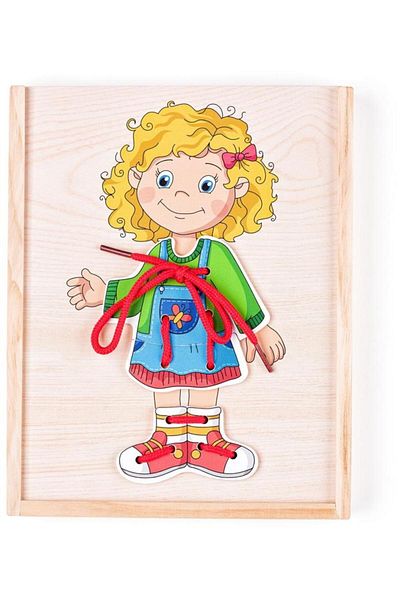 Woodyland Wooden puzzle - Dress up the little girl