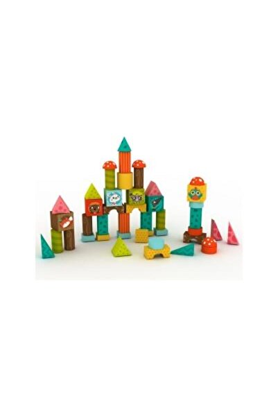 Eurekakids Set 46 cuburi din lemn