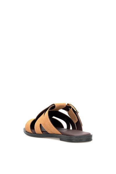 Ayakkabı Fuarı Elite Btss03 Women's Flat Slippers Camel