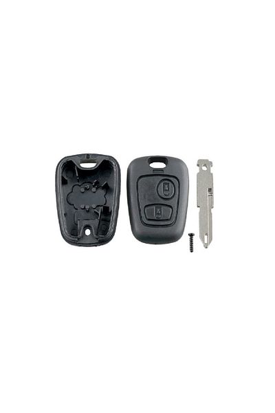 motor starter Car key shell, compatible with Citroen C3 C2 C1 206 307 407, 2 buttons, black