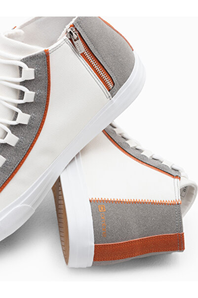 OMBRE Herren Sneaker Schuhe mit Kontrastelementen - weiß V1 OM-FOTH-0140