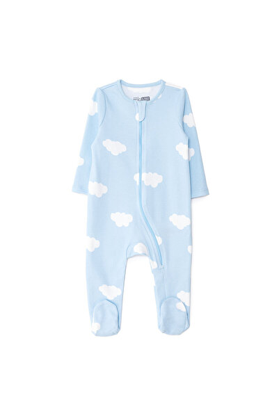 ebebek Hello Baby HelloBaby Yenidoğan Erkek Bebek Patikli Tulum Fermuarlı Bis...