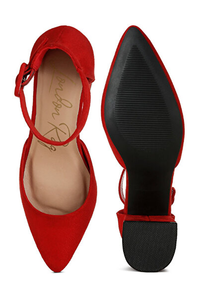 london Rag Women Mid Heeled Casual Sandals in Red