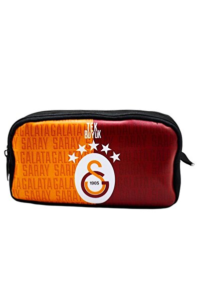 Galatasaray 2 Bölmeli 5 Yıldızlı Tek Büyük Suni Deri Kalemlik (25686)