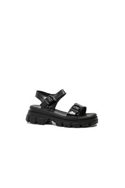 Karisma Sandale platformă Karisma, negre din piele naturală, cu catarame decorative