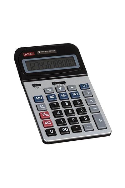 divendi-ro 12 Digit Calculator, Floating Decimal Point, 1 battery included, silver
