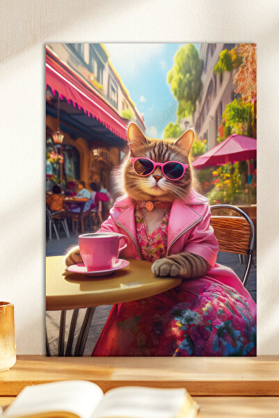 Zevahir Mobilya Dekorasyon 1 Τεμάχιο ζωγραφικής MDF με θέμα την γάτα Barbie μ...