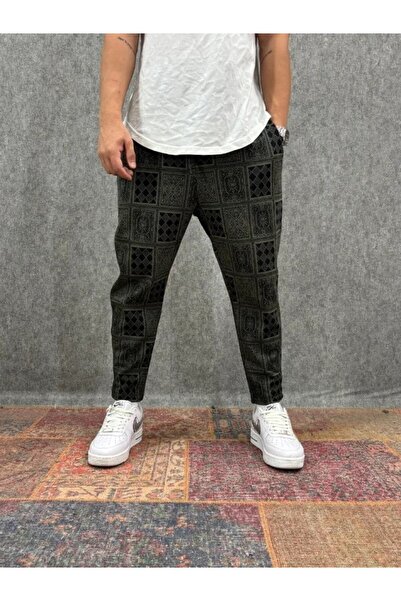 FıttingRoom Bohemian Baggy Trousers with Elastic Waist