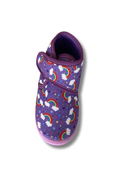SOYLU Soft Cotton Girl's Slippers Lilac/Rainbow