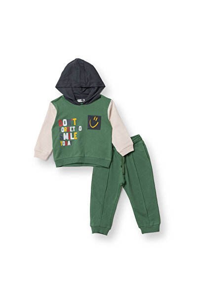 ebebek Hello Baby HelloBaby Erkek Bebek Eşofman Takımı Motto Boy Bisiklet Yaka Uzun Kol