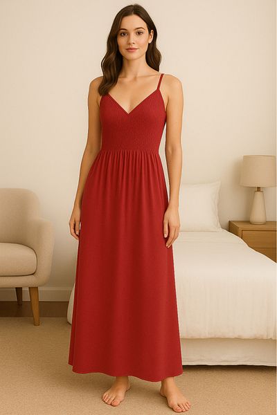 Bisan Soft Cotton Nightgown with Modern Design and Refreshing Colors