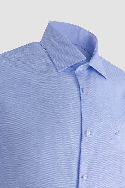 Sabri Özel Uzun Kollu Erkek Gömlek Mavi