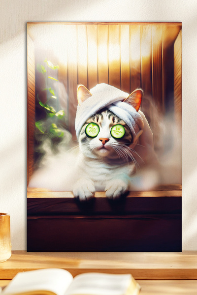 Zevahir Mobilya Dekorasyon 1 tablă MDF cu aspect de lemn cu pisică teme care ...