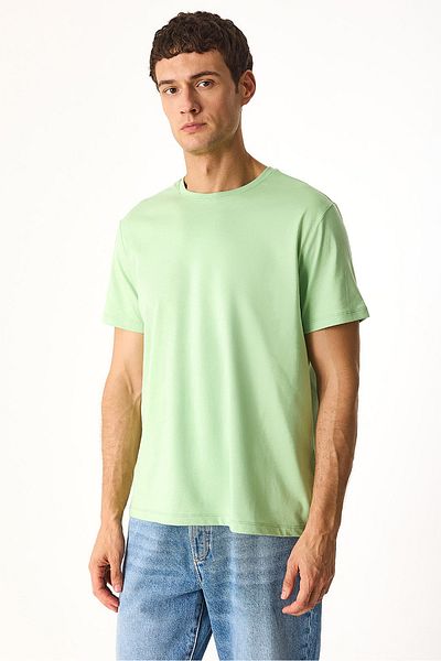 VENA Danny Zero Collar 100% Cotton Basic T-Shirt