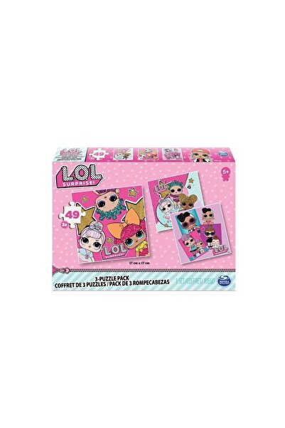 LOL Puzzle L.O.L. Surprise, set 3 bucati, 147 piese, 17x17cm, pentru copii de la 5 ani