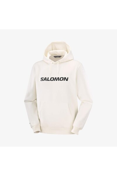 Salomon HOODIE Erkek Sweatshirt Whisper White LC2676200