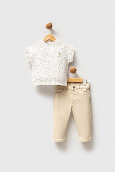 U.S. Polo Assn. U.S. Polo Assn Baby Girl White Set