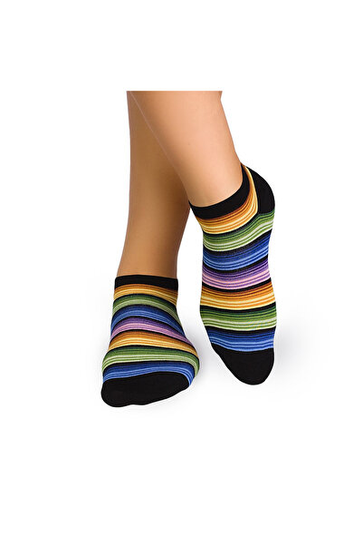 Pirin Hill FINE BAMBOO short bamboo socks, light rainbow stripes