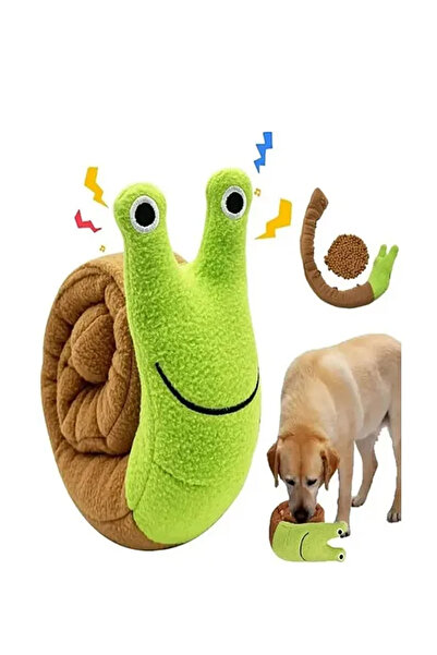 PAMEPAW Salyangoz Peluş Köpek Sesli Oyuncağı Ödül Mama Saklama Ve Çiğneme Oyuncağı 1 ADET