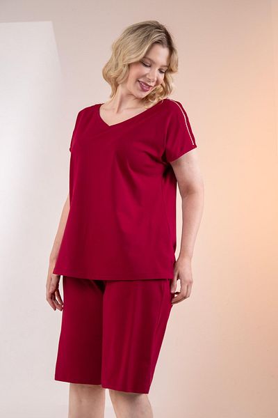 Roxxlen Plus Size Zipper Detailed Blouse