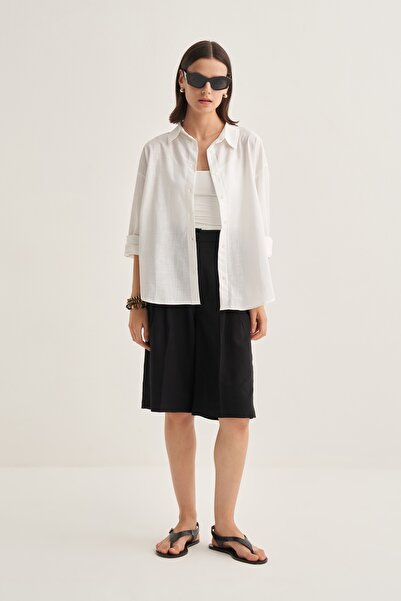 EBU Prive Women's Organic Cotton Bermuda Shorts Black